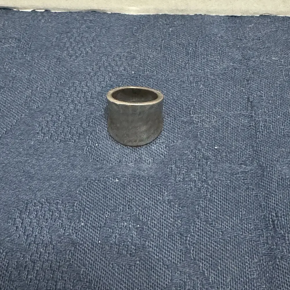 Vintage Cigar Band Hammered Silver Tone‎ Ring Size 7